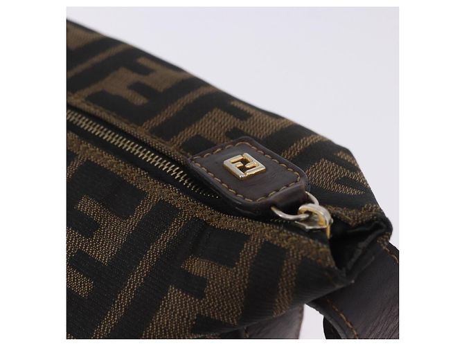 Borsa a Mano FENDI Zucca Canvas Nero Marrone Auth 203488 - vista 22
