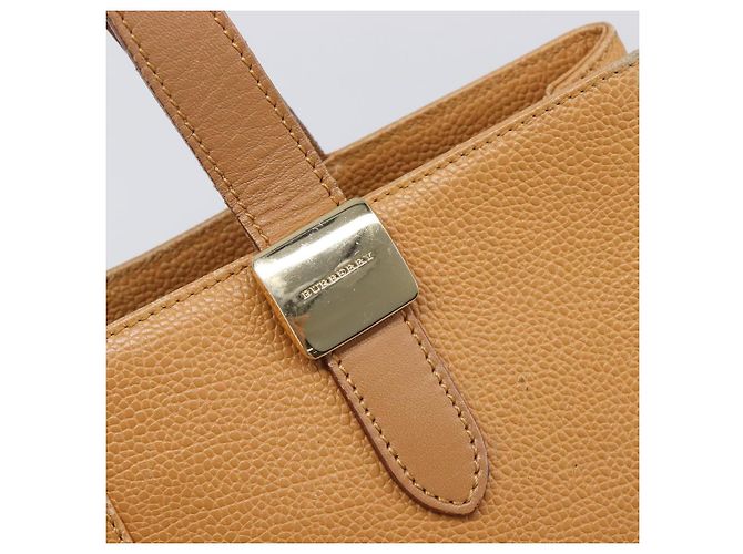 Borsa a mano BURBERRY in pelle beige e oro Auth 201376 D'oro - vista 10
