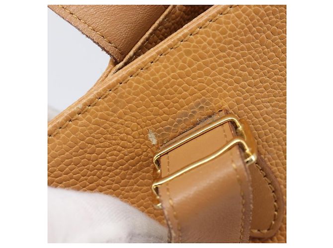 Borsa a mano BURBERRY in pelle beige e oro Auth 201376 D'oro - vista 11