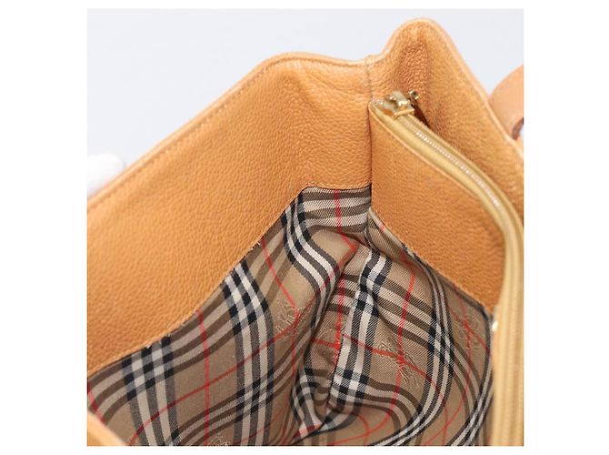 Borsa a mano BURBERRY in pelle beige e oro Auth 201376 D'oro - vista 18