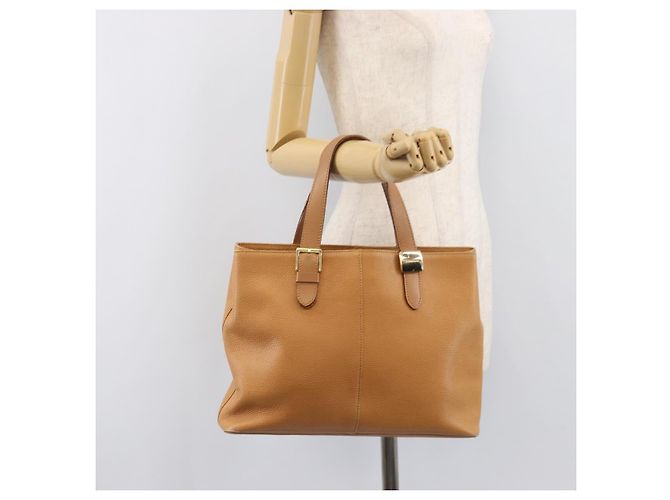 Borsa a mano BURBERRY in pelle beige e oro Auth 201376 D'oro - vista 22