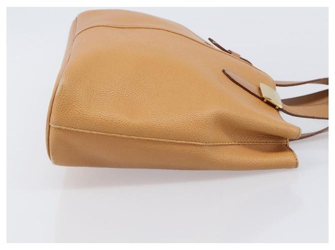 Borsa a mano BURBERRY in pelle beige e oro Auth 201376 D'oro - vista 3
