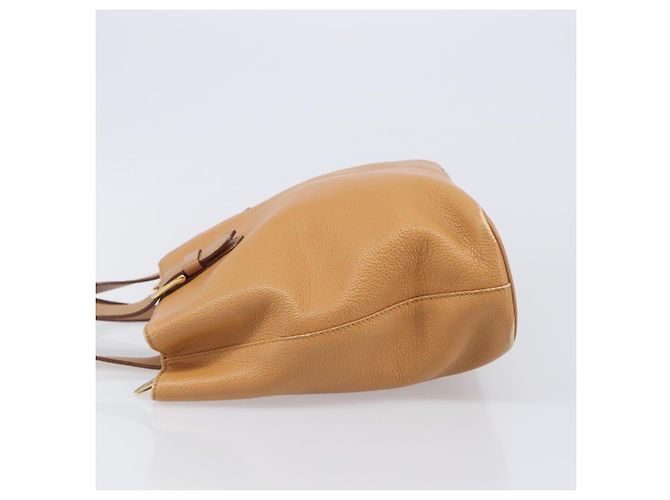 Borsa a mano BURBERRY in pelle beige e oro Auth 201376 D'oro - vista 4