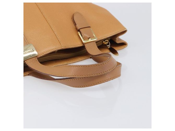 Borsa a mano BURBERRY in pelle beige e oro Auth 201376 D'oro - vista 7