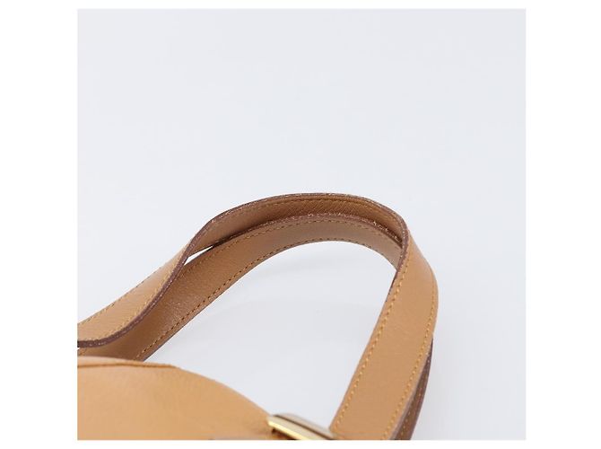 Borsa a mano BURBERRY in pelle beige e oro Auth 201376 D'oro - vista 8