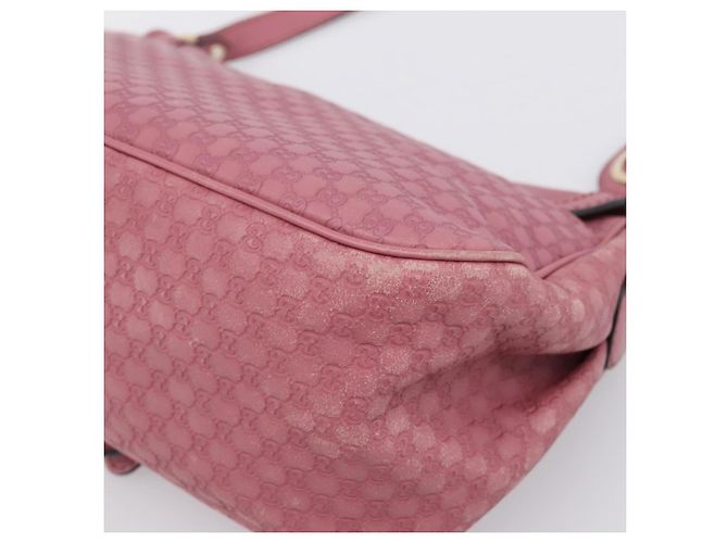 Bolso GUCCI Micro GG Canvas Guccissima de cuero Pink Gold 308452 Auth 201514 Rosa Dorado - vista 15