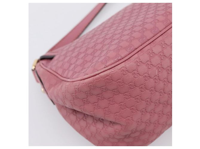 Bolso GUCCI Micro GG Canvas Guccissima de cuero Pink Gold 308452 Auth 201514 Rosa Dorado - vista 16