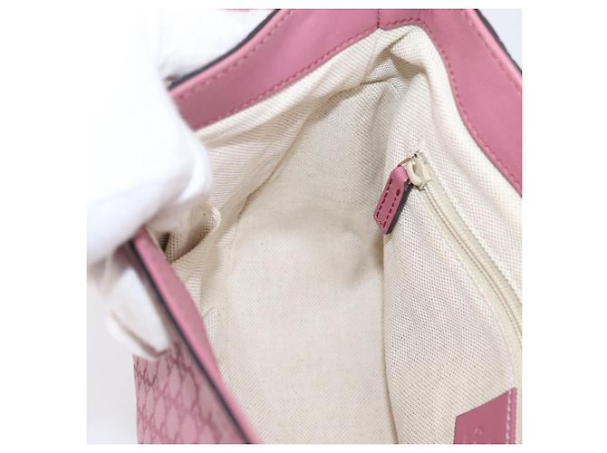 Bolso GUCCI Micro GG Canvas Guccissima de cuero Pink Gold 308452 Auth 201514 Rosa Dorado - vista 21
