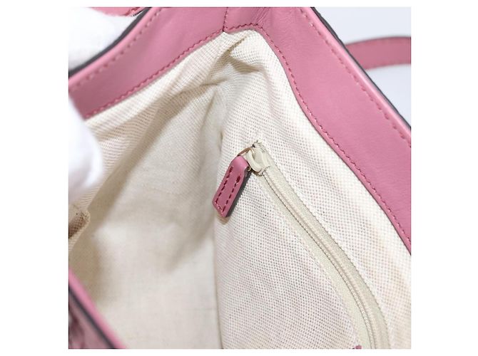 Bolso GUCCI Micro GG Canvas Guccissima de cuero Pink Gold 308452 Auth 201514 Rosa Dorado - vista 22