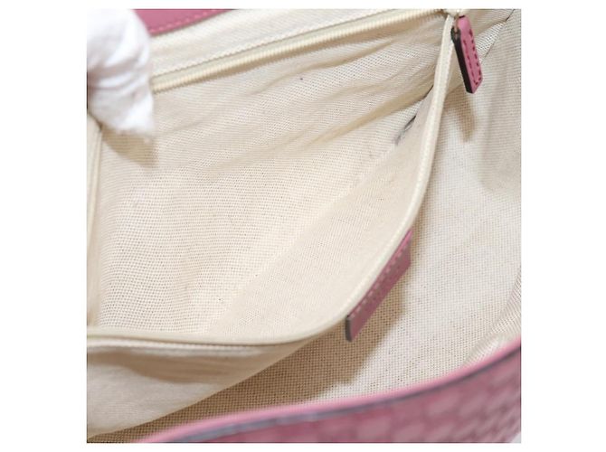 Bolso GUCCI Micro GG Canvas Guccissima de cuero Pink Gold 308452 Auth 201514 Rosa Dorado - vista 23