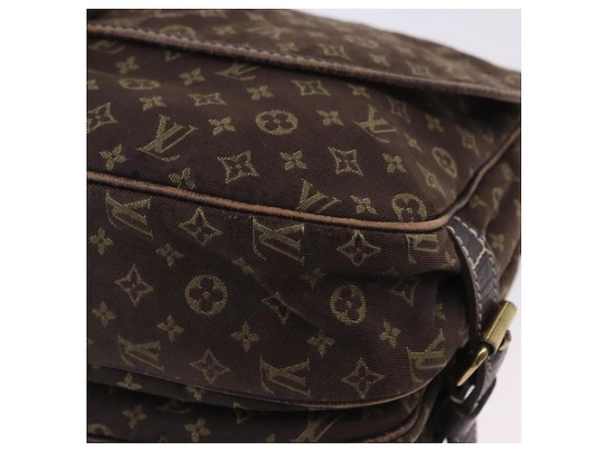 Borsa LOUIS VUITTON Monogram Mini Lin Saumur 30 Brown Fuzan M95227 LV Auth BA15702 Marrone - vista 20