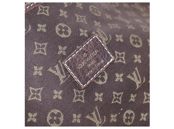 Borsa LOUIS VUITTON Monogram Mini Lin Saumur 30 Brown Fuzan M95227 LV Auth BA15702 Marrone - vista 26