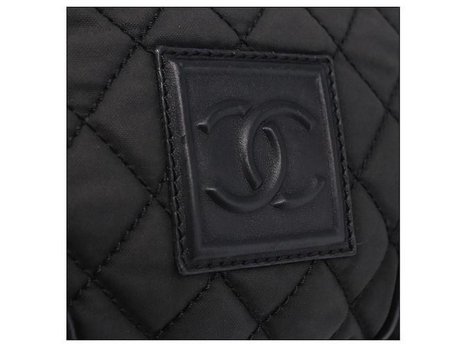 Borsa a tracolla CHANEL Sports Line Matelasse Canvas Black Silver CC Auth 204730V Nero Argento - vista 22