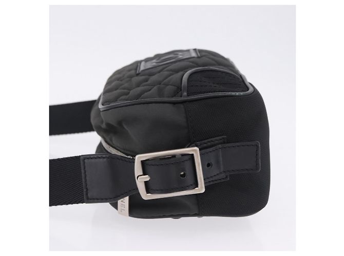 Borsa a tracolla CHANEL Sports Line Matelasse Canvas Black Silver CC Auth 204730V Nero Argento - vista 5