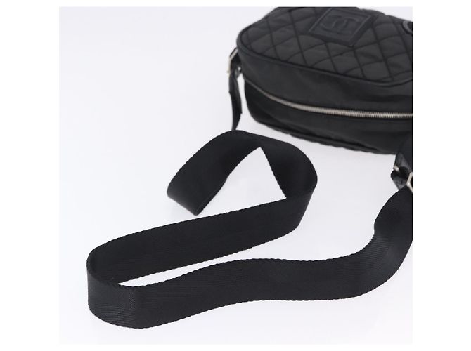 Borsa a tracolla CHANEL Sports Line Matelasse Canvas Black Silver CC Auth 204730V Nero Argento - vista 8
