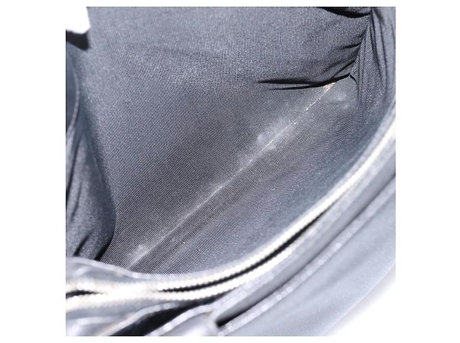 CHANEL Tote Bag Kaviarleder Schwarz Silber CC Auth 201476 - Ansicht 28