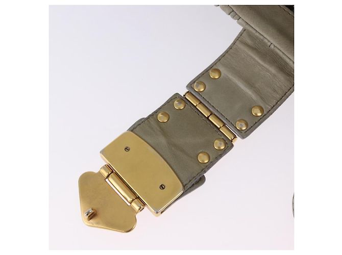 Borsa a mano Miu Miu Matelassé in pelle 2way Beige Tono Oro Auth 167625V - vista 29