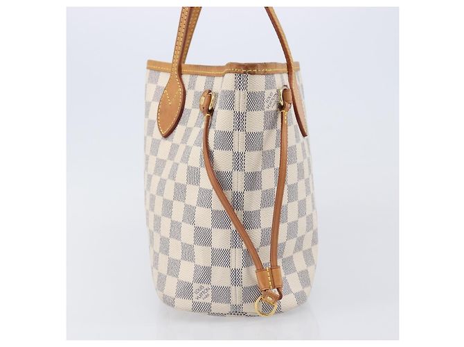 Borsa Tote LOUIS VUITTON Damier Azur Neverfull PM N41362 LV Auth 204046A - vista 3