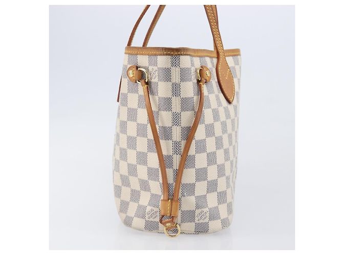 Borsa Tote LOUIS VUITTON Damier Azur Neverfull PM N41362 LV Auth 204046A - vista 4