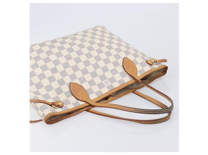 Borsa Tote LOUIS VUITTON Damier Azur Neverfull PM N41362 LV Auth 204046A - vista 6