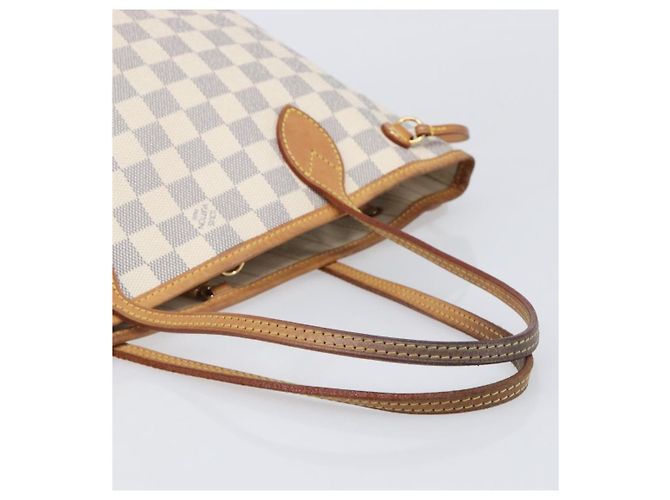 Borsa Tote LOUIS VUITTON Damier Azur Neverfull PM N41362 LV Auth 204046A - vista 7