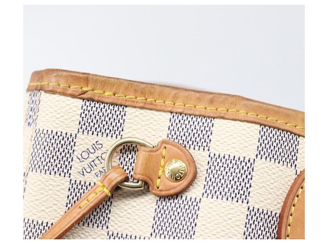 Borsa Tote LOUIS VUITTON Damier Azur Neverfull PM N41362 LV Auth 204046A - vista 9