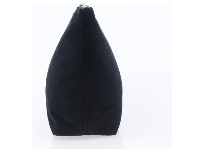 Borsa a Pochette BALENCIAGA Pile Black Silver Auth 203606A Nero Argento - vista 3