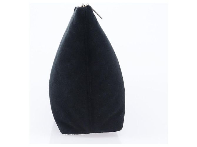 Borsa a Pochette BALENCIAGA Pile Black Silver Auth 203606A Nero Argento - vista 4