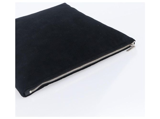 Borsa a Pochette BALENCIAGA Pile Black Silver Auth 203606A Nero Argento - vista 5