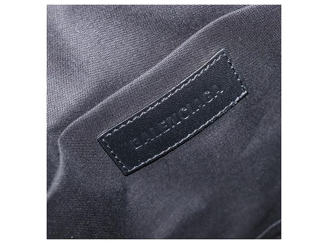 Borsa a Pochette BALENCIAGA Pile Black Silver Auth 203606A Nero Argento - vista 9