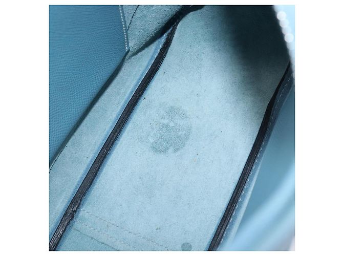 Hermès Borsa a tracolla HERMES Epsom Trim 31 in pelle blu argento Auth yk20897M - vista 10
