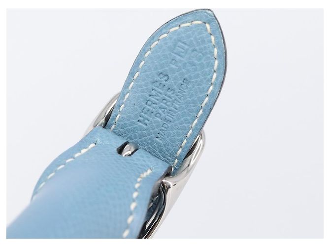 Hermès Borsa a tracolla HERMES Epsom Trim 31 in pelle blu argento Auth yk20897M - vista 11