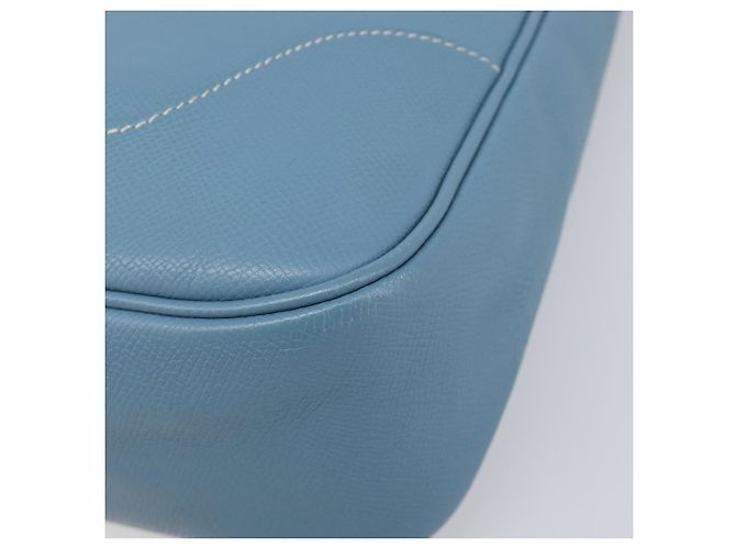 Hermès Borsa a tracolla HERMES Epsom Trim 31 in pelle blu argento Auth yk20897M - vista 16
