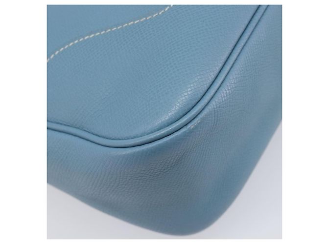 Hermès Borsa a tracolla HERMES Epsom Trim 31 in pelle blu argento Auth yk20897M - vista 19