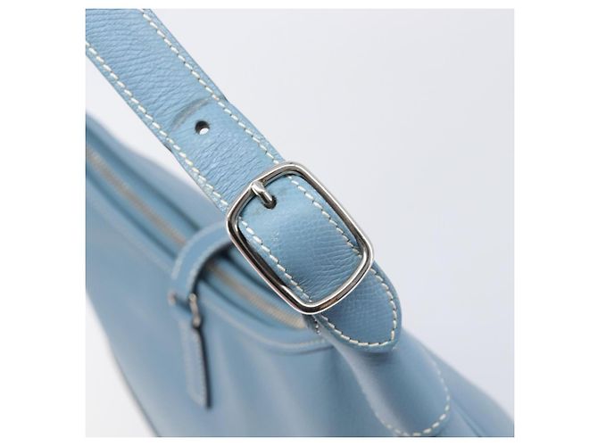 Hermès Borsa a tracolla HERMES Epsom Trim 31 in pelle blu argento Auth yk20897M - vista 20