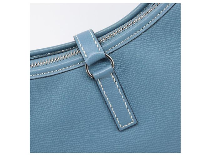 Hermès Borsa a tracolla HERMES Epsom Trim 31 in pelle blu argento Auth yk20897M - vista 22