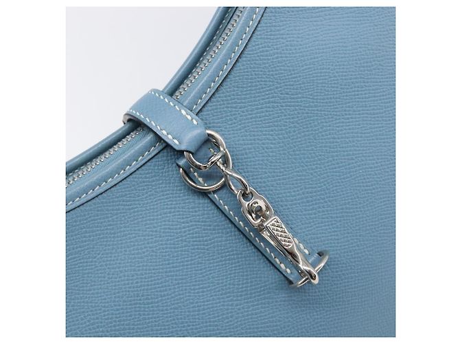 Hermès Borsa a tracolla HERMES Epsom Trim 31 in pelle blu argento Auth yk20897M - vista 23