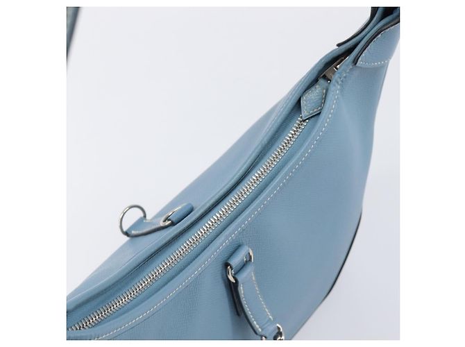 Hermès Borsa a tracolla HERMES Epsom Trim 31 in pelle blu argento Auth yk20897M - vista 24