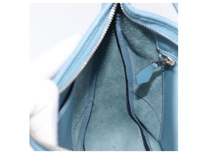 Hermès Borsa a tracolla HERMES Epsom Trim 31 in pelle blu argento Auth yk20897M - vista 27