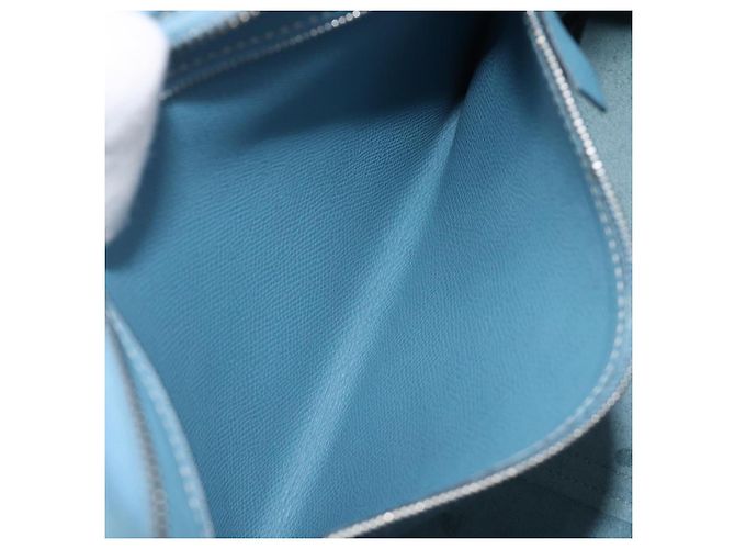 Hermès Borsa a tracolla HERMES Epsom Trim 31 in pelle blu argento Auth yk20897M - vista 29