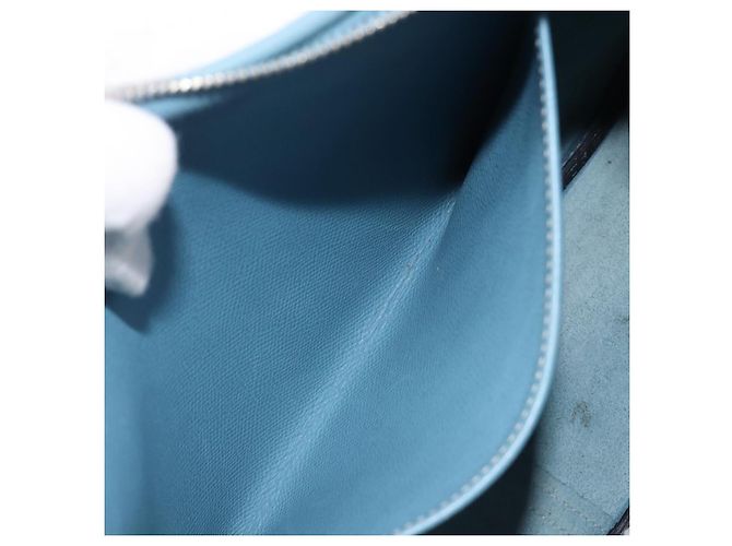 Hermès Borsa a tracolla HERMES Epsom Trim 31 in pelle blu argento Auth yk20897M - vista 30