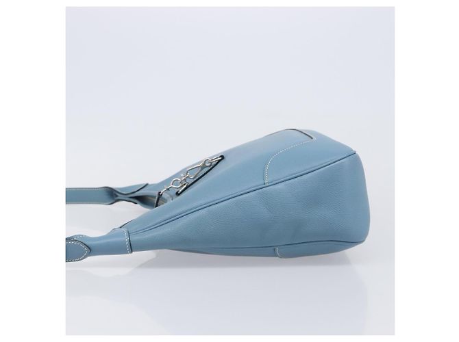 Hermès Borsa a tracolla HERMES Epsom Trim 31 in pelle blu argento Auth yk20897M - vista 4