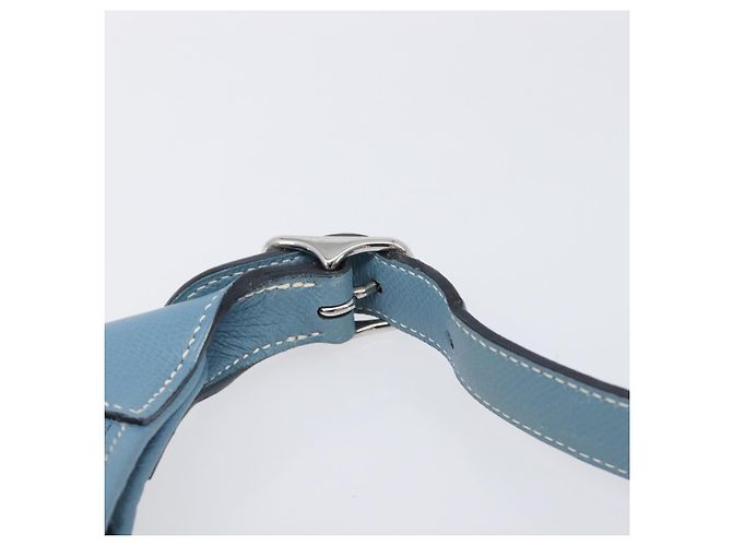 Hermès Borsa a tracolla HERMES Epsom Trim 31 in pelle blu argento Auth yk20897M - vista 8