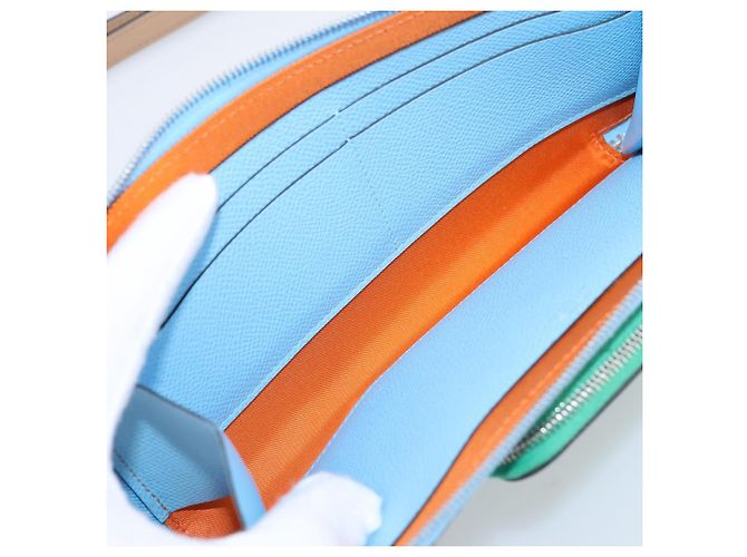 Hermès HERMES Nouveau To Go Ship Shoulder Wallet Leather Lavande Auth ka6284SM - vue 10