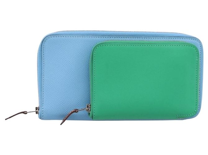 Hermès HERMES Nouveau To Go Ship Shoulder Wallet Leather Lavande Auth ka6284SM - vue 13