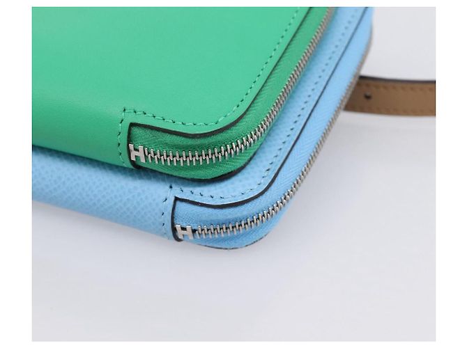 Hermès HERMES Nouveau To Go Ship Shoulder Wallet Leather Lavande Auth ka6284SM - vue 14