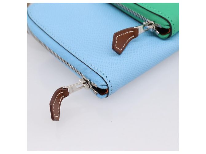Hermès HERMES Nouveau To Go Ship Shoulder Wallet Leather Lavande Auth ka6284SM - vue 15