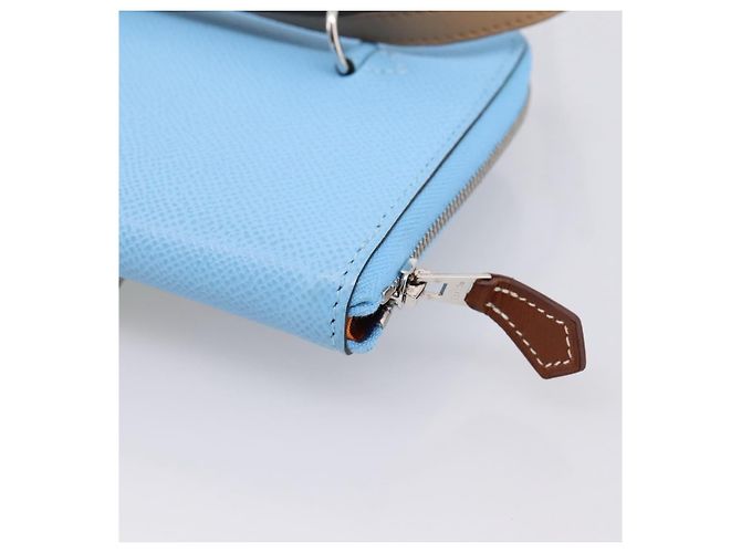 Hermès HERMES Nouveau To Go Ship Shoulder Wallet Leather Lavande Auth ka6284SM - vue 16