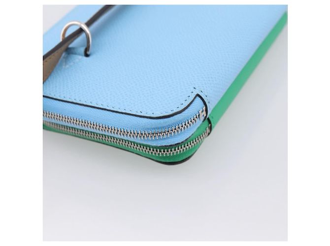 Hermès HERMES Nouveau To Go Ship Shoulder Wallet Leather Lavande Auth ka6284SM - vue 17
