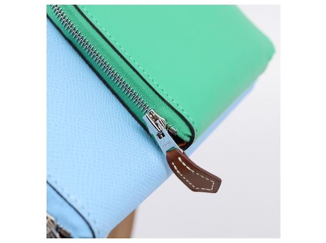 Hermès HERMES Nouveau To Go Ship Shoulder Wallet Leather Lavande Auth ka6284SM - vue 18